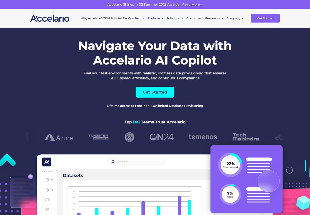 Accelario homepage